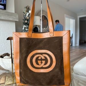 AUTHENTIC Gucci Suede Ophidia Tote
